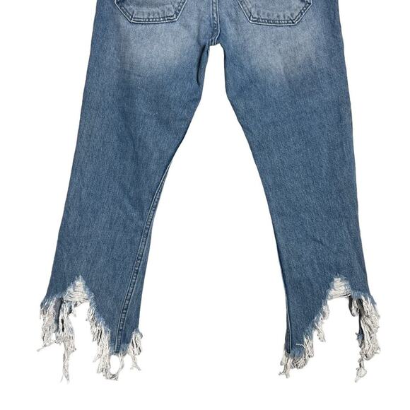 PRPS BISCAYNE Short Capri Frayed Hem Jean SIZE 28 WAIST 27 Crop Distressed Denim - Picture 9 of 13